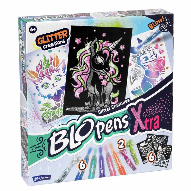 BLOPENS Xtra Glitter Creatures Set art kit (British brand)