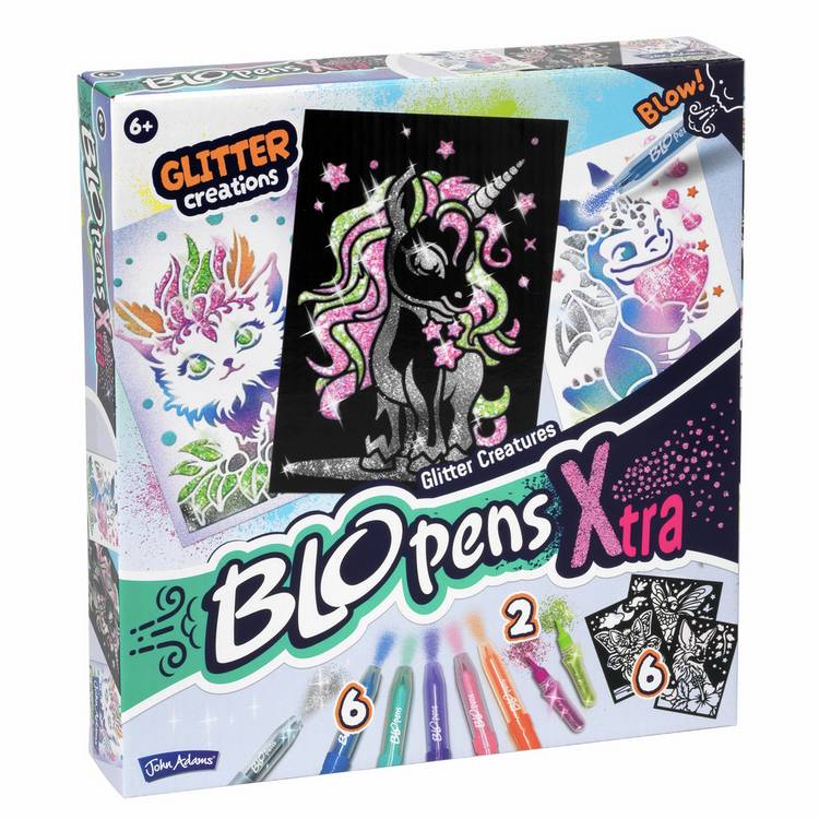 BLOPENS Xtra Glitter Creatures Set art kit (British brand)