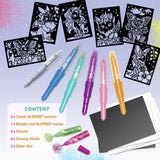 BLOPENS Xtra Glitter Creatures Set art kit (British brand)