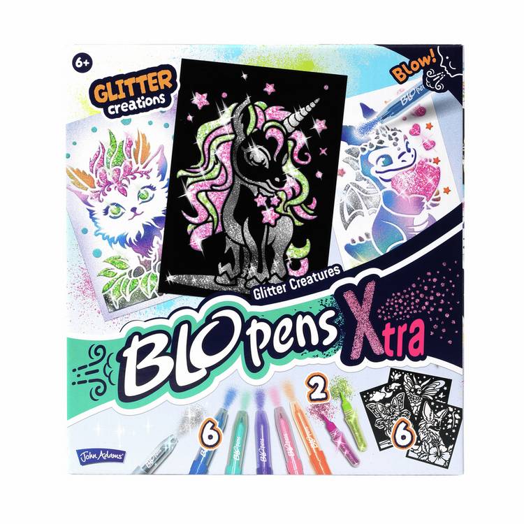 BLOPENS Xtra Glitter Creatures Set art kit (British brand)