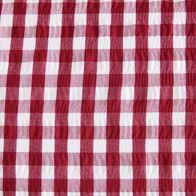 Habitat Gingham Seersucker Burgundy bedding set single - British product