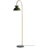 Habitat green floor lamp with marble base, imported from the UK
