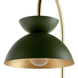Habitat green floor lamp with marble base, imported from the UK