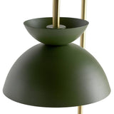 Habitat green floor lamp with marble base, imported from the UK