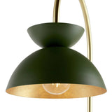 Habitat green floor lamp with marble base, imported from the UK