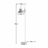 Habitat green floor lamp with marble base, imported from the UK
