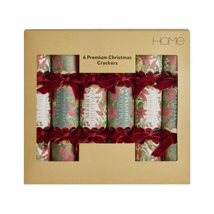 Argos Home premium Christmas crackers pack of 6 - British product