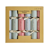 Argos Home luxury striped Christmas crackers pack of 6 - British product