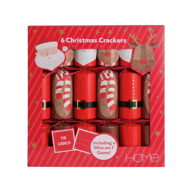 Argos Home Santa Christmas crackers pack of 6, imported from the UK
