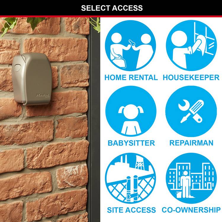 Master Lock reinforced certified wall mounted key safe - British product