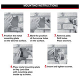 Master Lock reinforced certified wall mounted key safe - British product