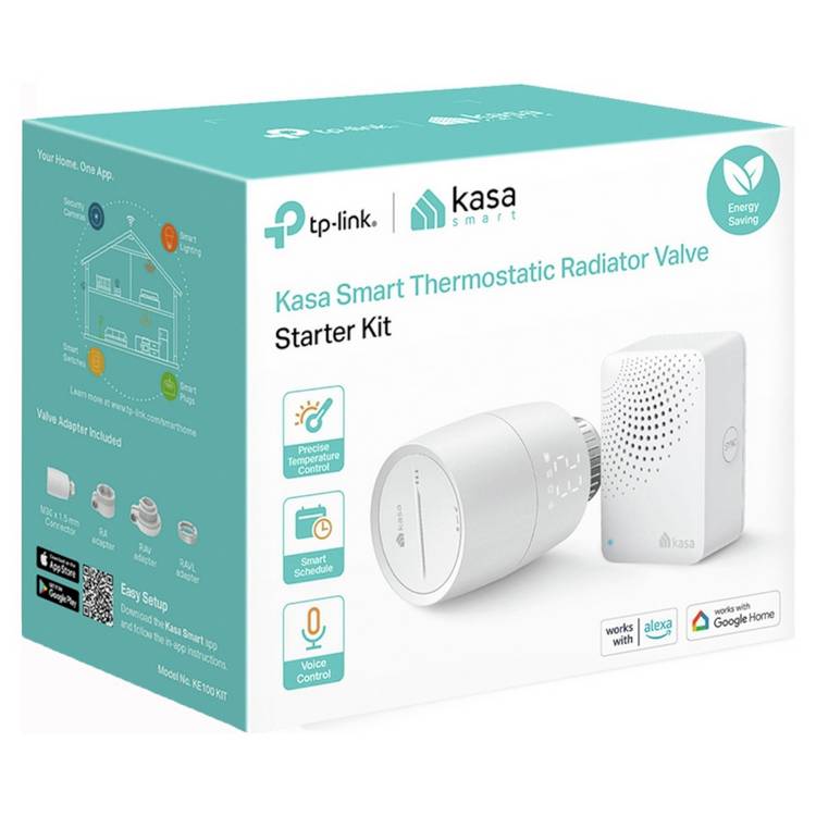 TP-Link Kasa KE100 smart thermostat radiator valve with hub, UK version