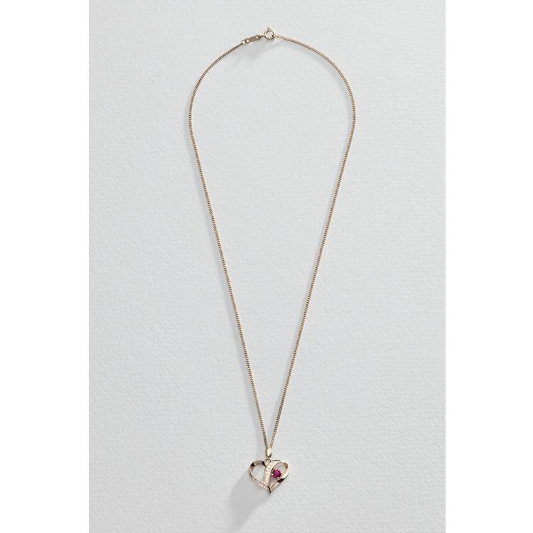 Moon & Back mum heart gold plated silver pendant with chain, UK version