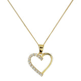 Argos Revere 9ct Gold CZ Heart Pendant Necklace 18in- Buy online at McGrocer