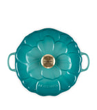 Le Creuset cast iron petal shallow casserole 26cm, imported from the UK