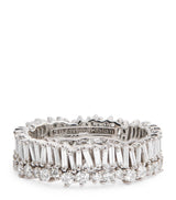 Harrods Suzanne Kalan White Gold and Diamond Classic Short Stack Eternity Ring- Buy online at McGrocer