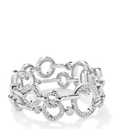 Harrods Boodles White Gold and Diamond Large Roulette Bracelet- Buy online at McGrocer