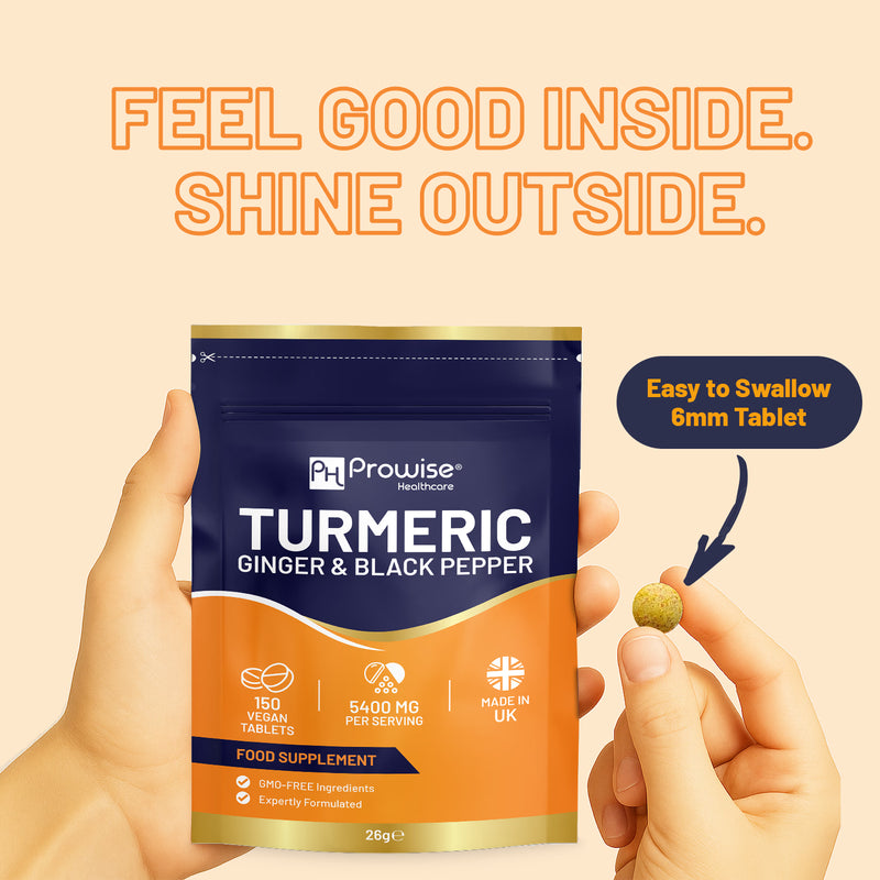 Prowise Healthcare turmeric tablets 5400mg 150 count - British product