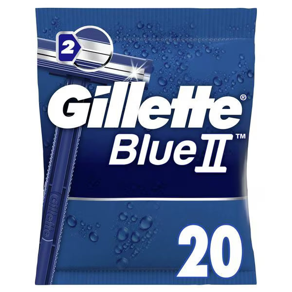 Gillette Blue II Disposable Razors x20, UK version