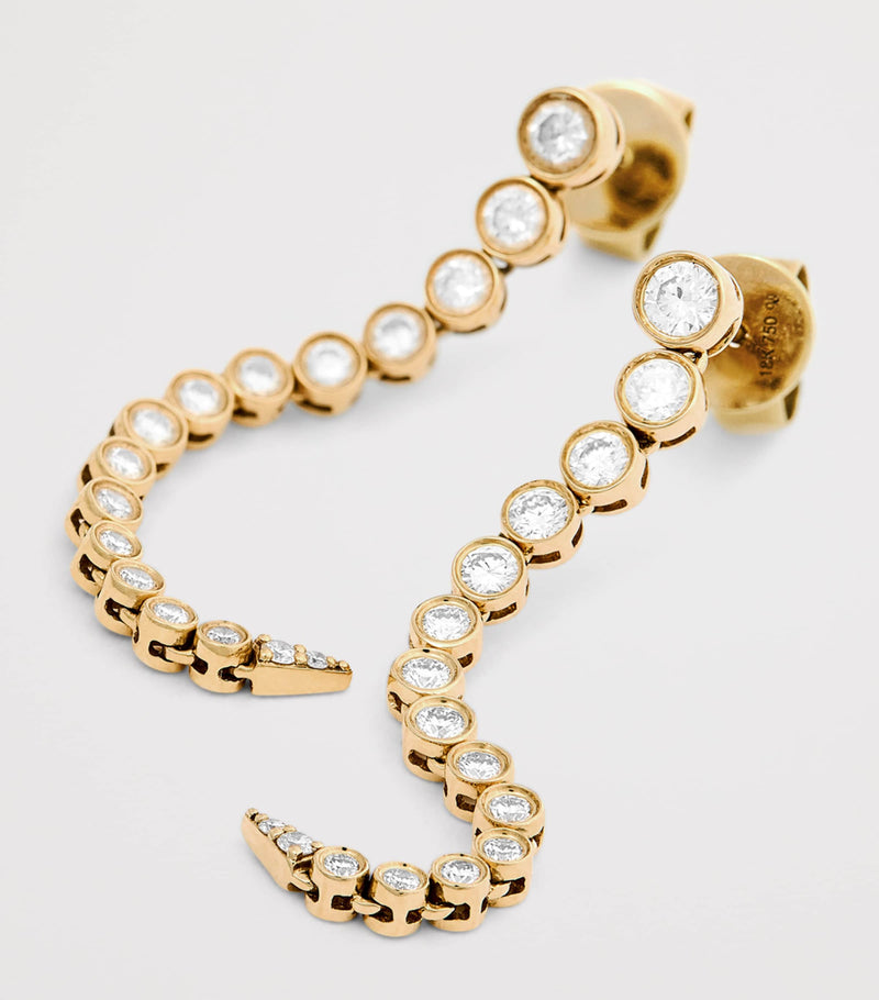 Persée Danaé gradient yellow gold diamond earrings (British brand)