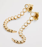 Persée Danaé gradient yellow gold diamond earrings (British brand)