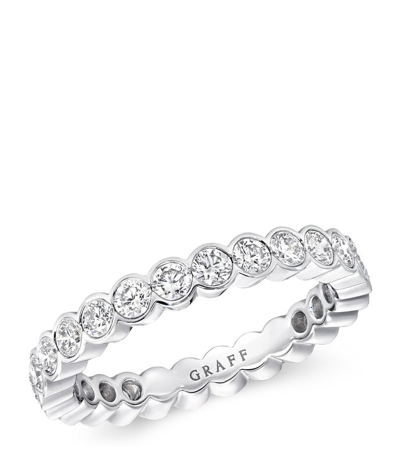 Graff white gold diamond eternity ring (British brand)