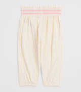 Children's Cotton Striped Trousers with Smocked Waistband, 3 Months to 4 Years