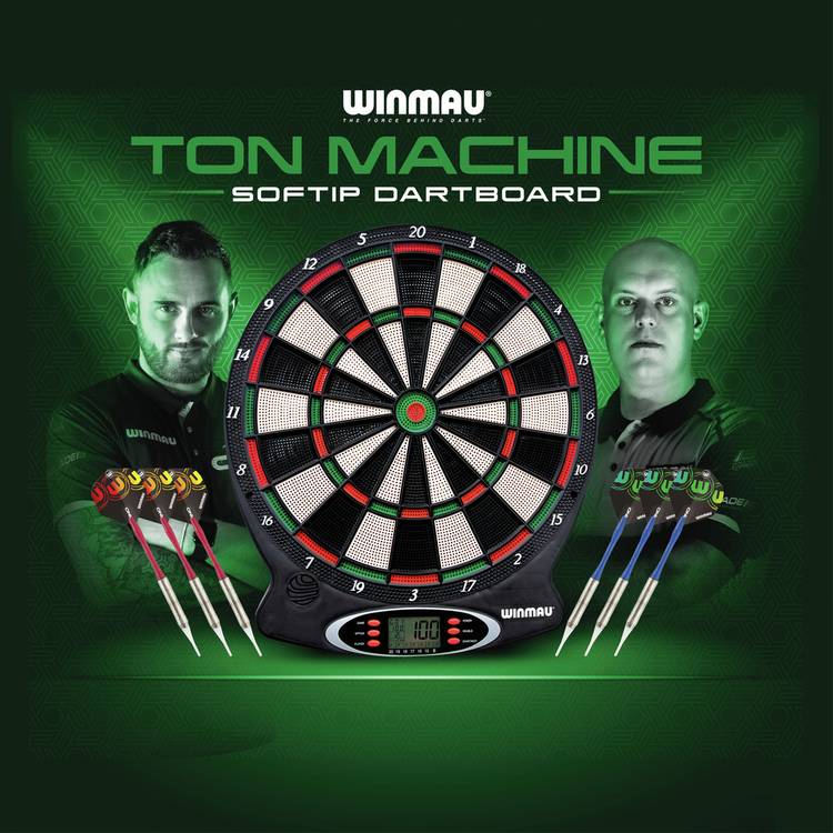 Winmau electronic dartboard with soft tip darts (British brand)