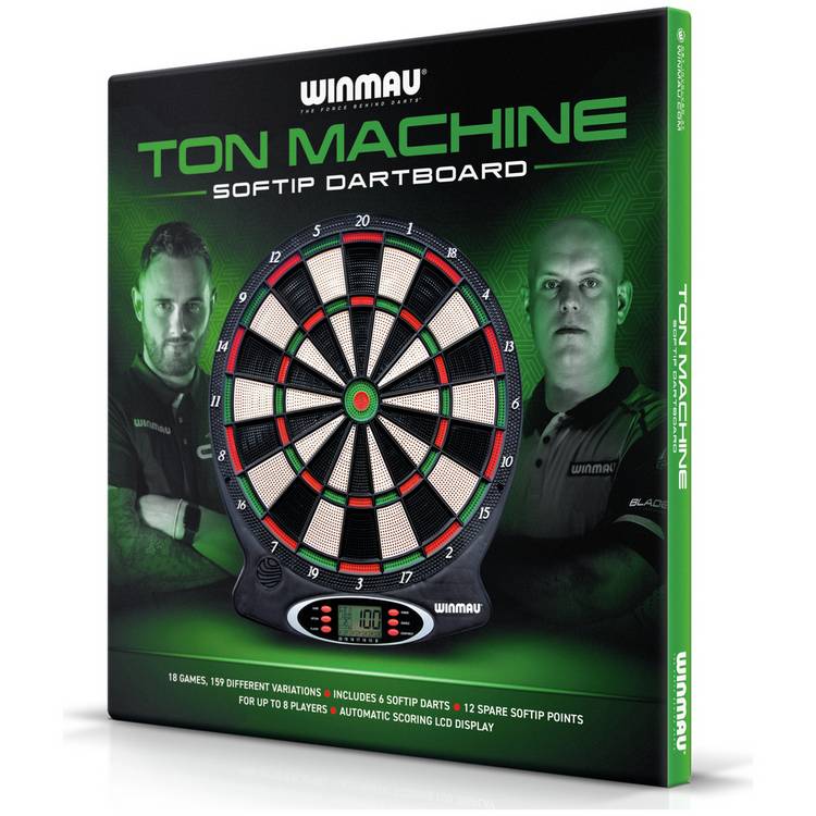 Winmau electronic dartboard with soft tip darts (British brand)