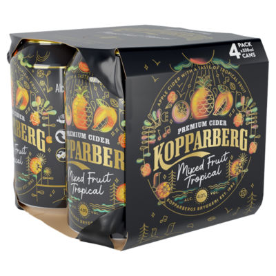 Kopparberg Mixed Fruit Tropical cider 4-pack, UK version