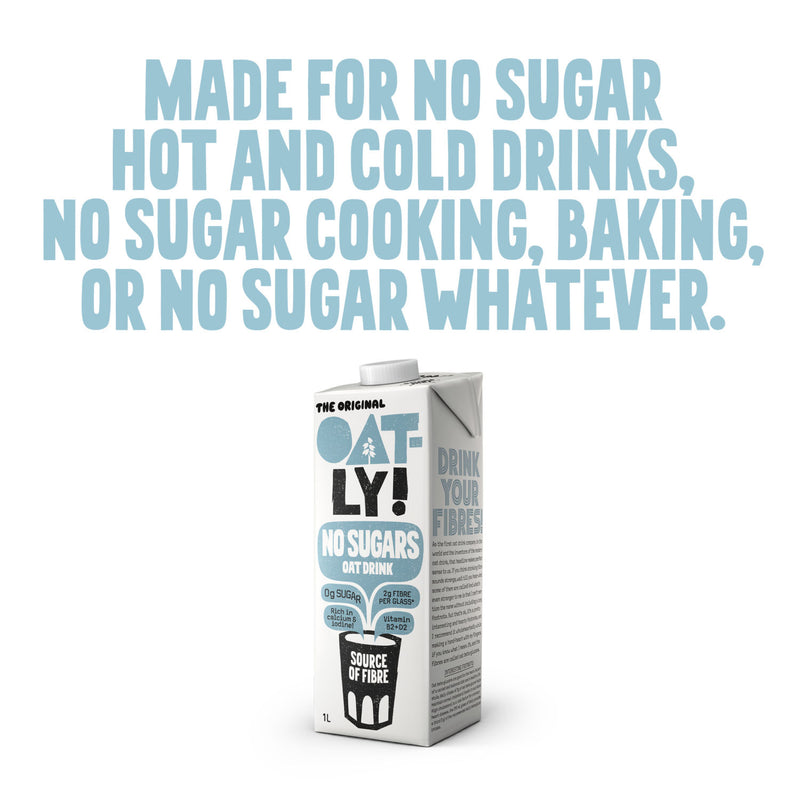 Oatly Original No Sugars Oat Drink 1L, imported from the UK