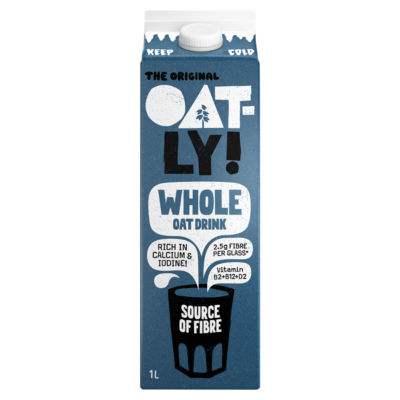 Oatly The Original Oat Drink Whole 1L, imported from the UK