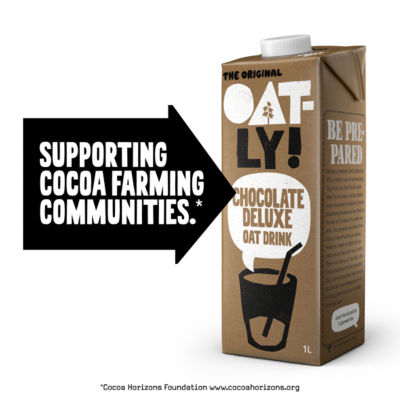 Oatly Chocolate Flavoured Oat Drink Deluxe 1L, imported from the UK