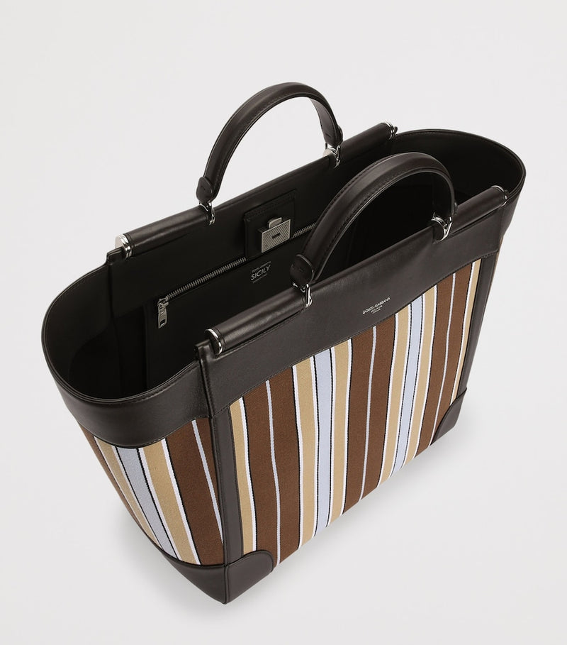 Dolce&Gabbana striped Sicily tote bag, imported from the UK