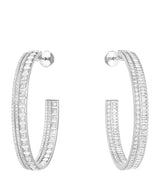 Harrods Boucheron Quatre Radiant Edition White Gold and Diamond Hoop Earrings- Buy online at McGrocer
