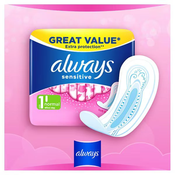 Always Sensitive Normal Ultra Sanitary Towels 16 Count - British product