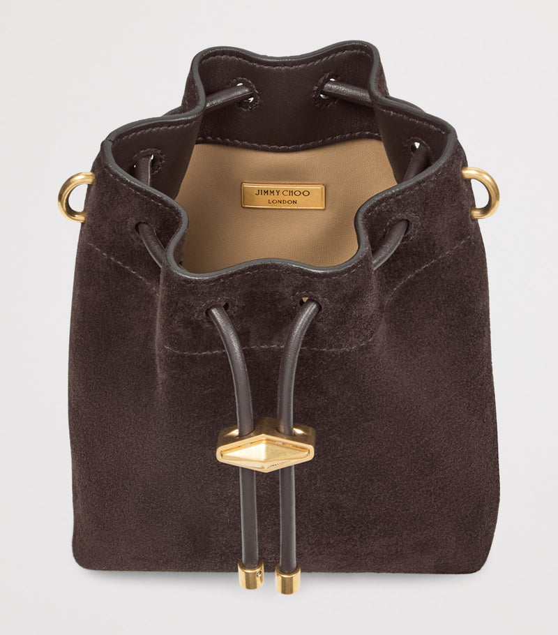 Jimmy Choo Cinch Mini suede handbag with Diamond hardware, imported from the UK