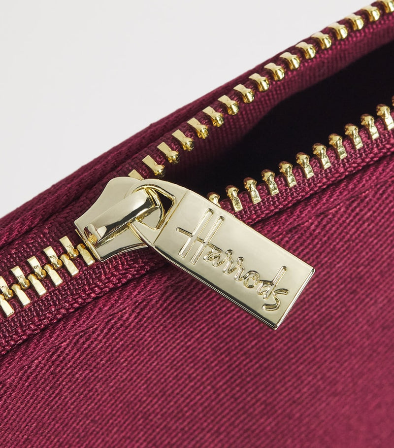 Harrods small cotton logo cosmetics bag, UK version