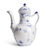 Harrods Royal Copenhagen Blue Fluted Half Lace Porcelain Coffee Pot- Buy online at McGrocer