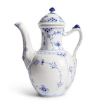 Royal Copenhagen Blue Fluted Half Lace porcelain coffee pot, imported from the UK
