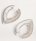 Engelbert Big White Gold and Diamond Drop Link Earrings - British product
