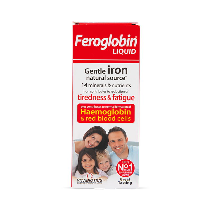 Vitabiotics Feroglobin liquid iron supplement 200ml (British brand)
