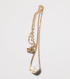 Miu Miu enamel heart pendant necklace chain, imported from the UK