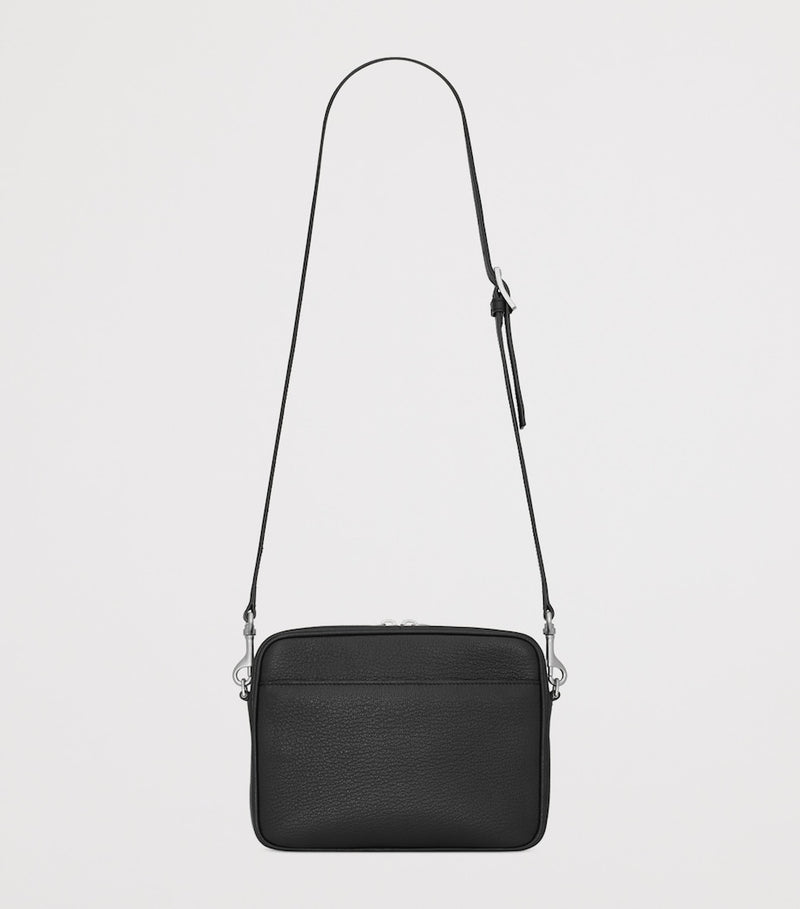 Saint Laurent camera cross-body bag in grain leather, imported from the UK