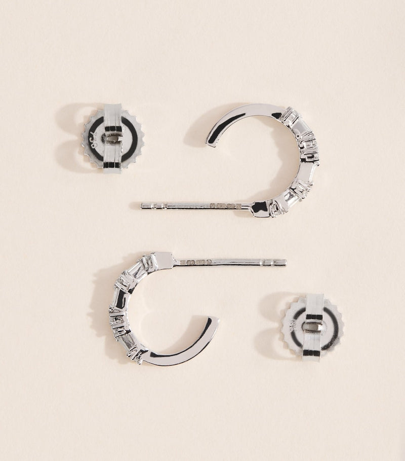 Suzanne Kalan mini thin mix hoop earrings (British brand)