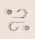 Suzanne Kalan mini thin mix hoop earrings (British brand)