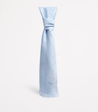 Brioni linen-silk logo scarf with tassels, UK version