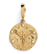 Harrods Azlee Yellow Gold and Diamond Phoenix Coin Charm- Buy online at McGrocer