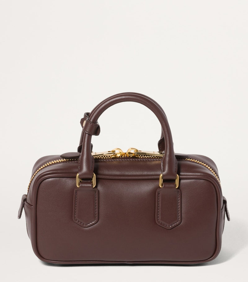 Miu Miu Arcadie top-handle bag calfskin leather, imported from the UK