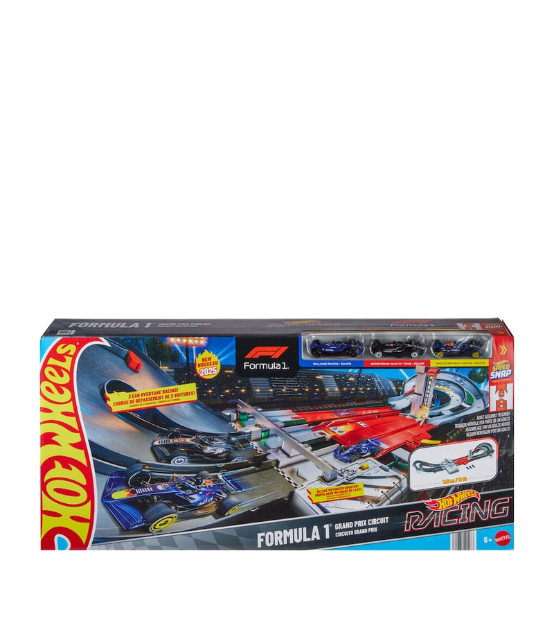 Hot Wheels Formula 1 racing circuit set with three cars - British product
